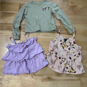 3- Art Class Old Navy girls shirt tank bundle.